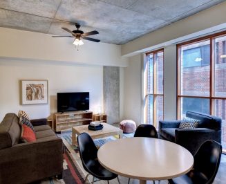 Foundry Lofts apartment living room