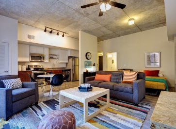 Foundry Lofts apartment living room