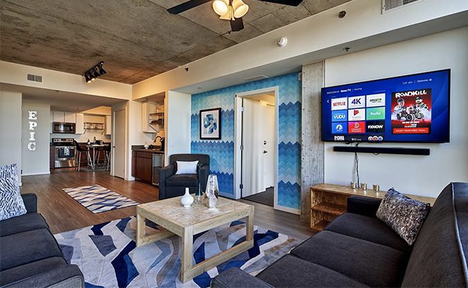 Foundry Lofts apartment living room