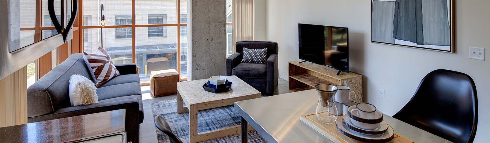 Furnished apartment living room